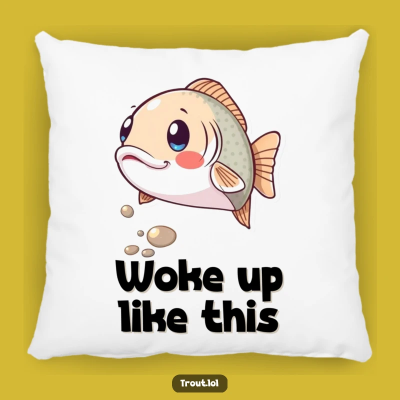 Funny Surprised Trout Pillow: Snuggle with Surprise in this Hilarious Fish Cushion