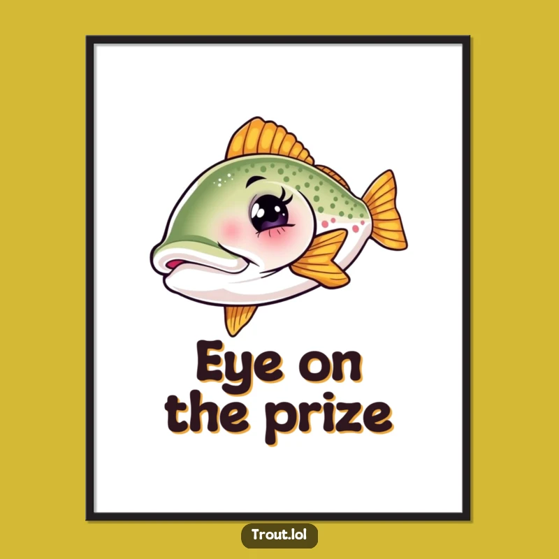 Funny Winking Trout Digital Art Print - Instant Humor for Your Walls!