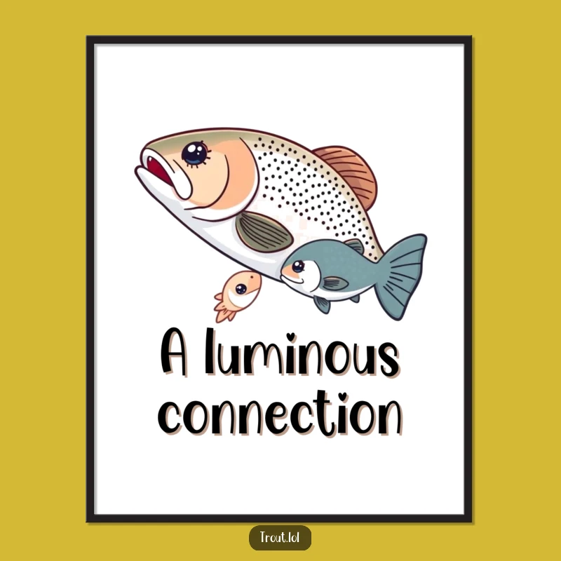 Funny Sharing Trout Digital Art - Bring Heartwarming Friendship Home