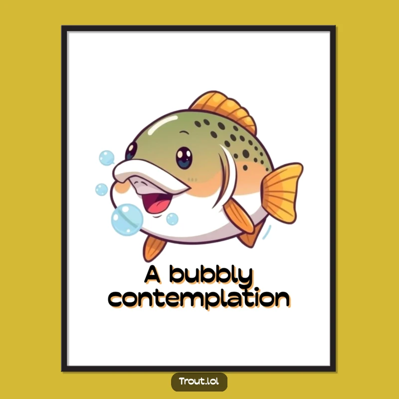 Funny Trout Face Digital Art - Bring Hilarious Aquatic Comedy Home