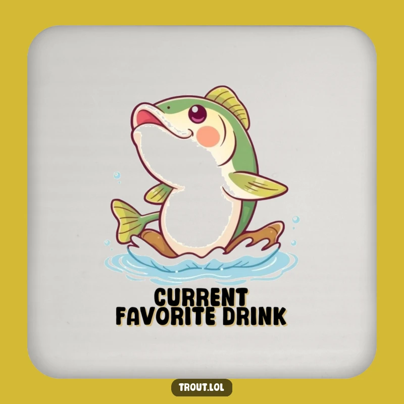 Funny Giggling Trout Coaster: Protect Surfaces with Aquatic Hilarity!