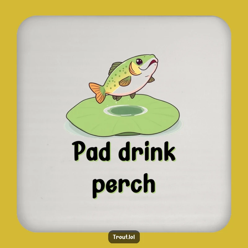 Funny Bouncing Trout Coaster: Protect Surfaces with Aquatic Charm!