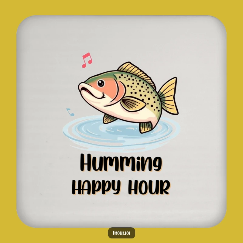 Funny Humming Trout Coaster: Protect Surfaces with Musical Charm!