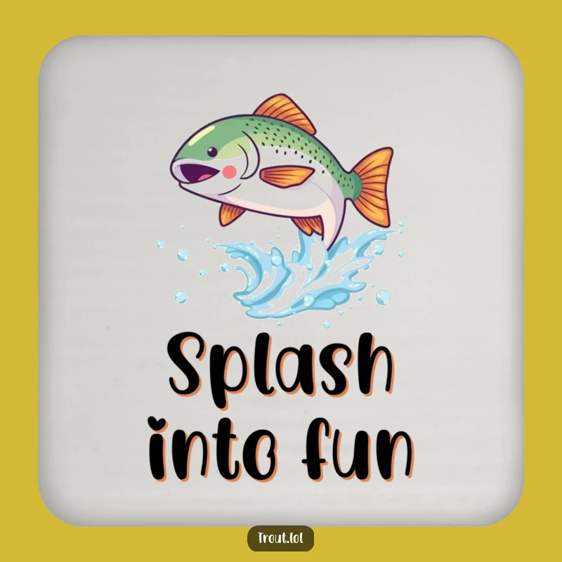 Funny Kawaii Trout Wave Coaster - Cute Table Top Gift