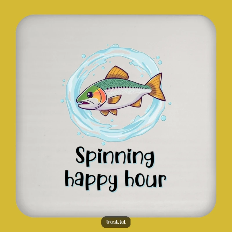 Funny Spinning Trout Coasters: Protect Your Table with this Hilarious Aquatic Art