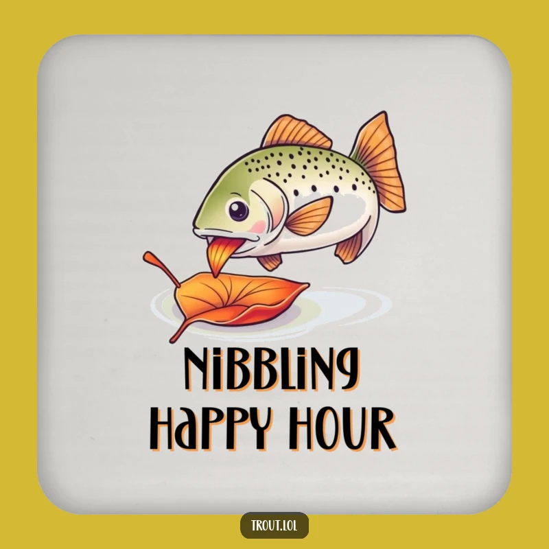 Funny Trout Leaf Coaster: Protect Surfaces with Nature's Color!