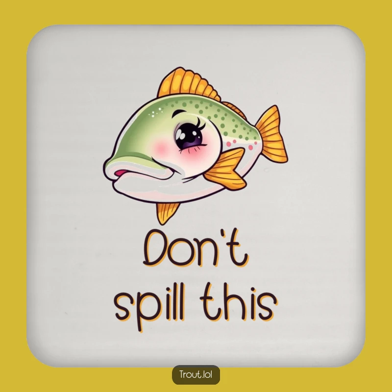Funny Winking Trout Drink Coasters - Protect Surfaces with Playful Charm!