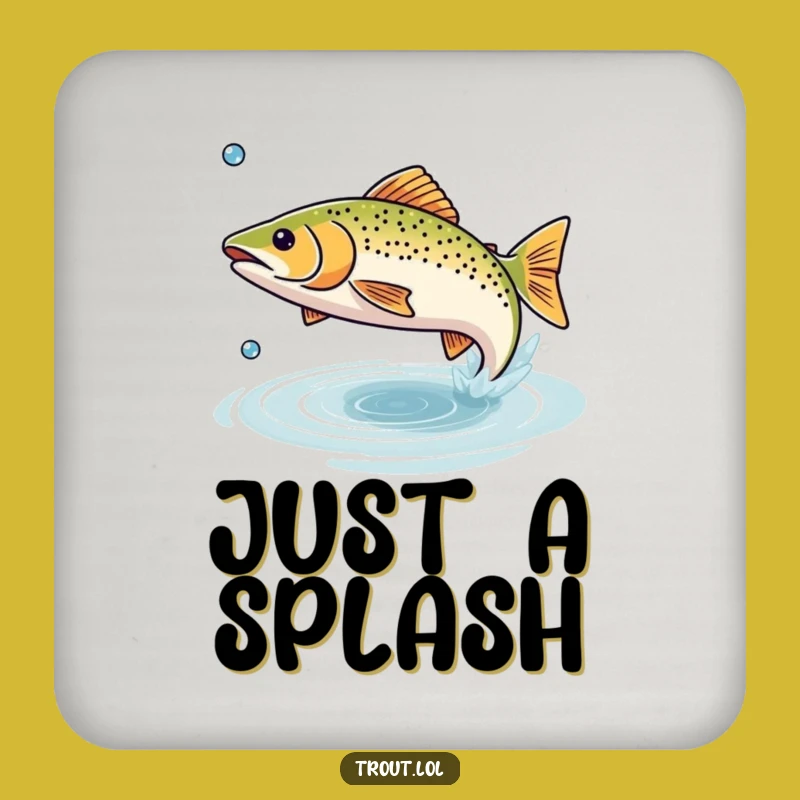 Funny Trout Coaster: Happy Fishing Protection, Cute Funny Gift