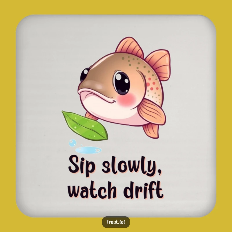 Funny Curious Trout Coasters: Protect Your Surfaces with this Hilarious Fish Art