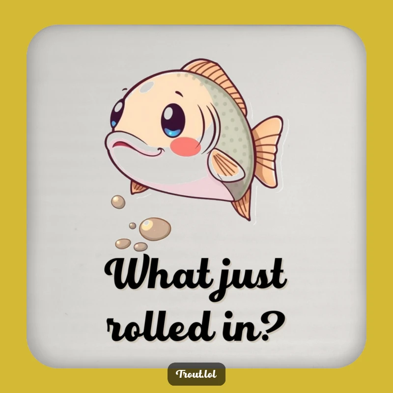 Funny Surprised Trout Coasters: Protect Your Table with this Hilarious Reaction Art