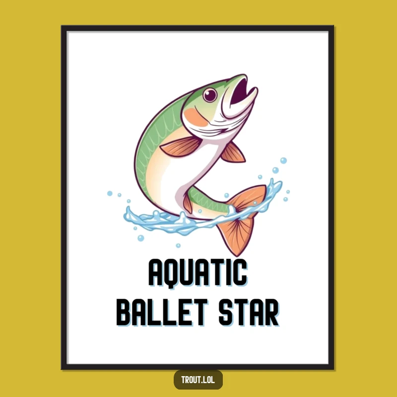 Funny Trout Flip Poster: Bring Aquatic Art and Humor Home