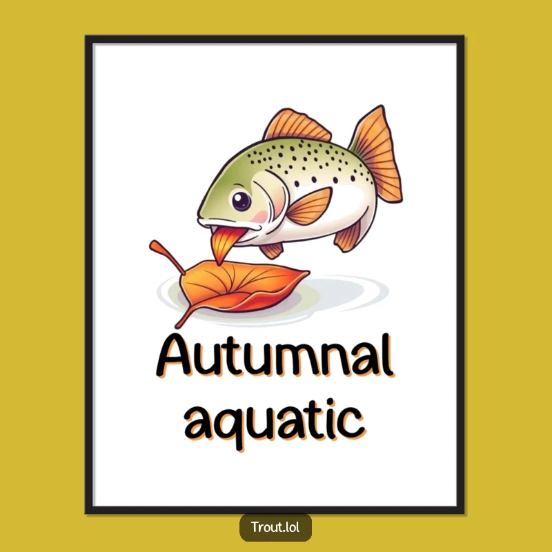 Funny Trout Nibbling Poster: Colorful Aquatic Art for Your Walls!