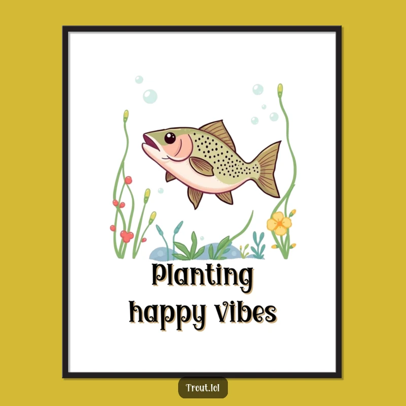 Funny Trout Underwater Dance Poster - Add Aquatic Joy to Your Walls