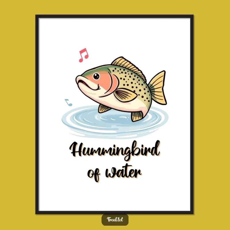 Funny Humming Trout Poster: Decorate with Aquatic Melodies!