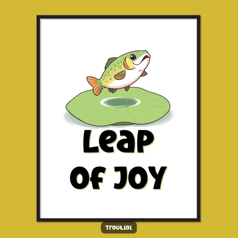Funny Bouncing Trout Poster: Bring Aquatic Playfulness to Your Walls!