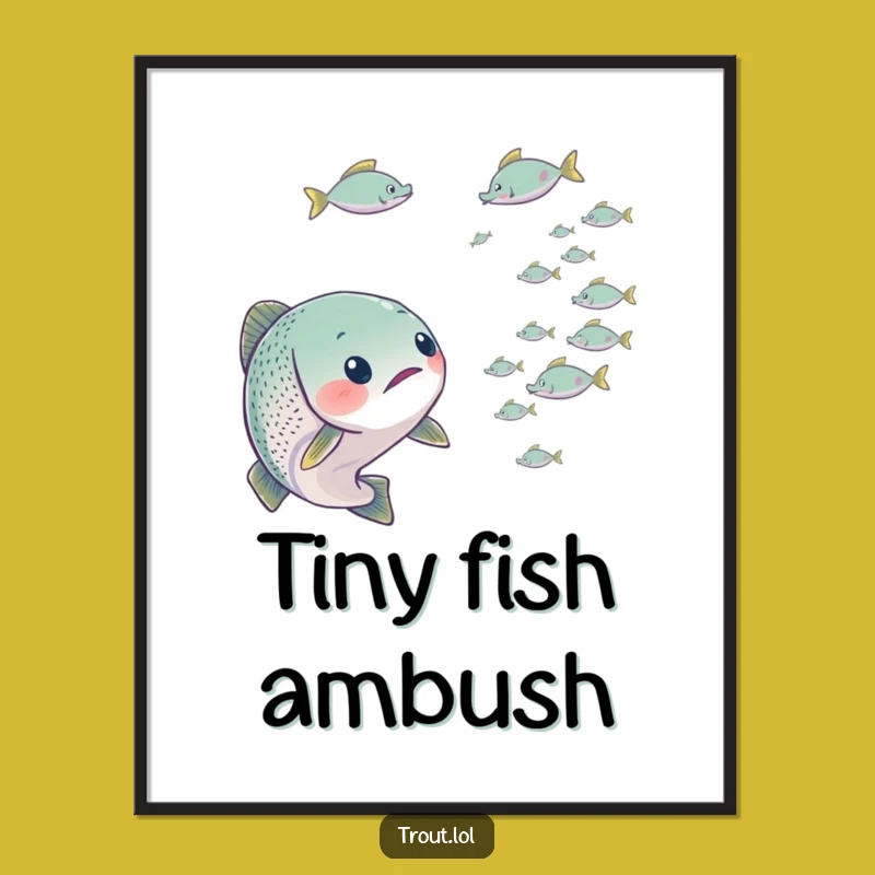 Funny Surprised Trout Poster: Bring Comical Reactions Home
