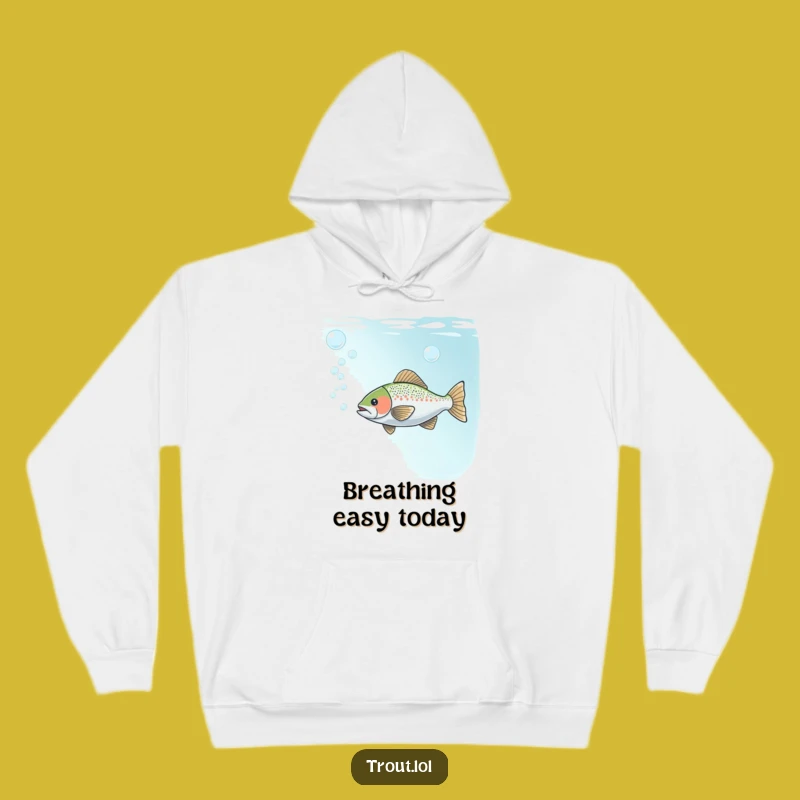 Cozy Funny Bubble Trout Hoodie: Stay Warm with this Hilarious Underwater Buddy