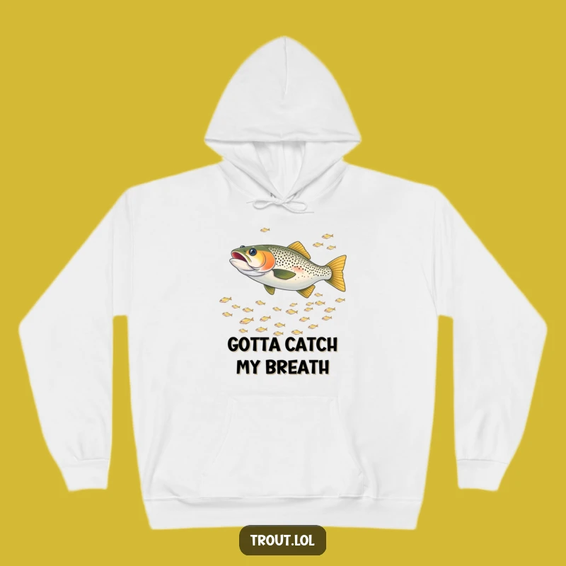 Cozy Funny Chasing Trout Hoodie: Stay Warm with this Hilarious Aquatic Adventure