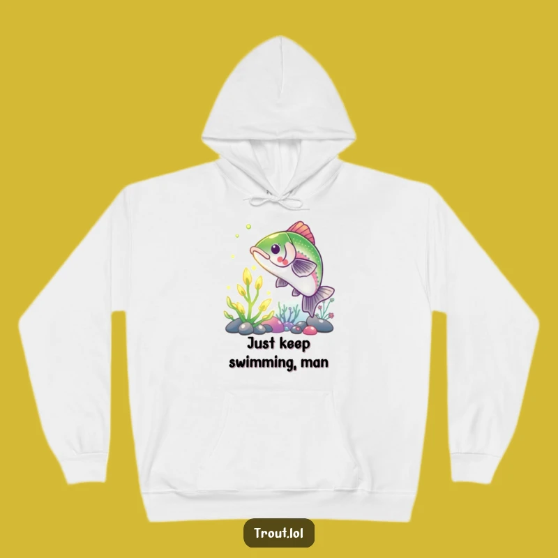 Cozy Funny Trout Glowing Plant Hoodie: Warm Underwater Mystery Gift