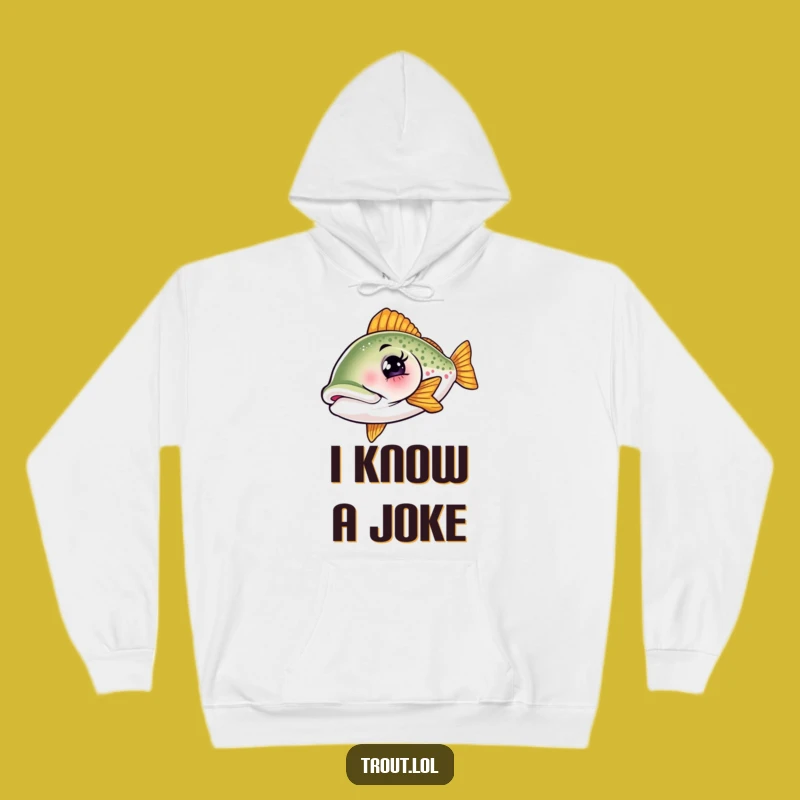 Cozy Funny Winking Trout Hoodie - Warm Up with This Hilarious Fishing Design