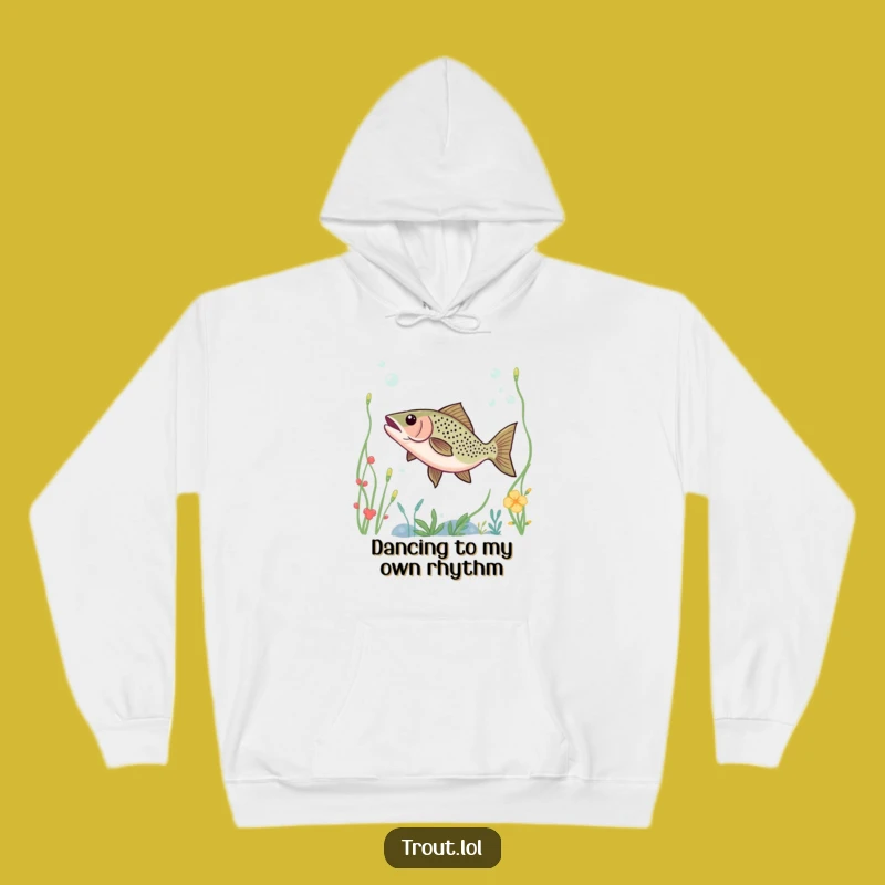 Funny Trout Underwater Dance Hoodie - Cozy Up with This Hilarious Aquatic Design