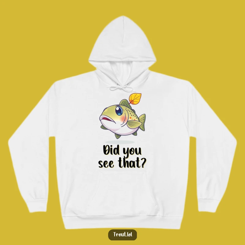 Funny Surprised Trout Hoodie - Cozy & Amusing Fishy Fun