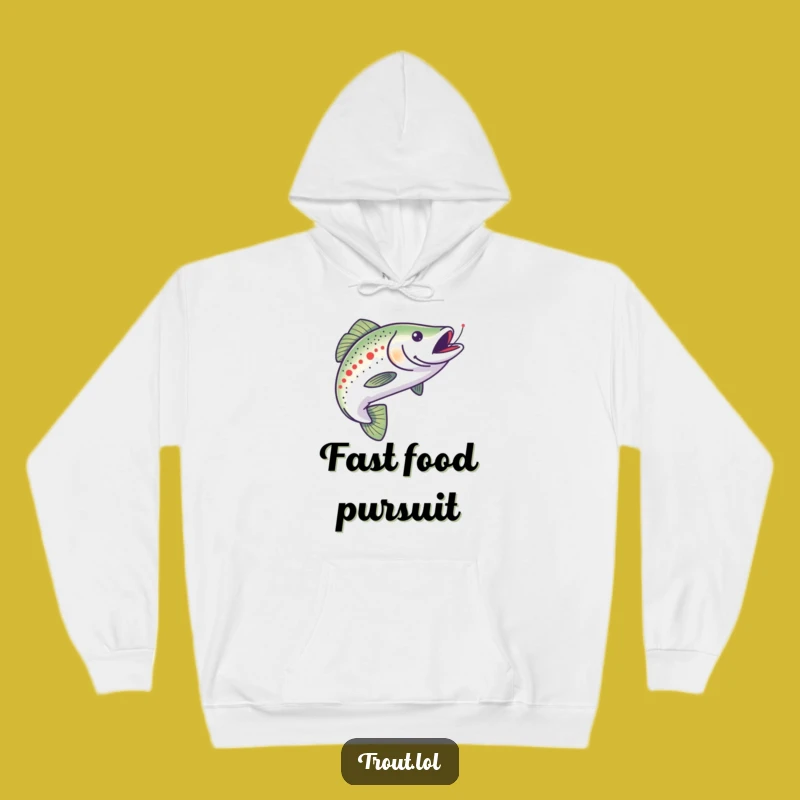 Cozy Funny Chasing Trout Hoodie - Stay Warm While You Chase Fun!