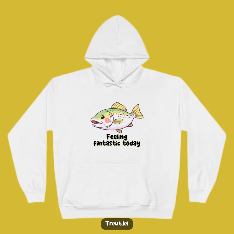 Funny Gliding Trout Hoodie: Cozy Up with this Joyful Fish, The Ultimate Funny Gift