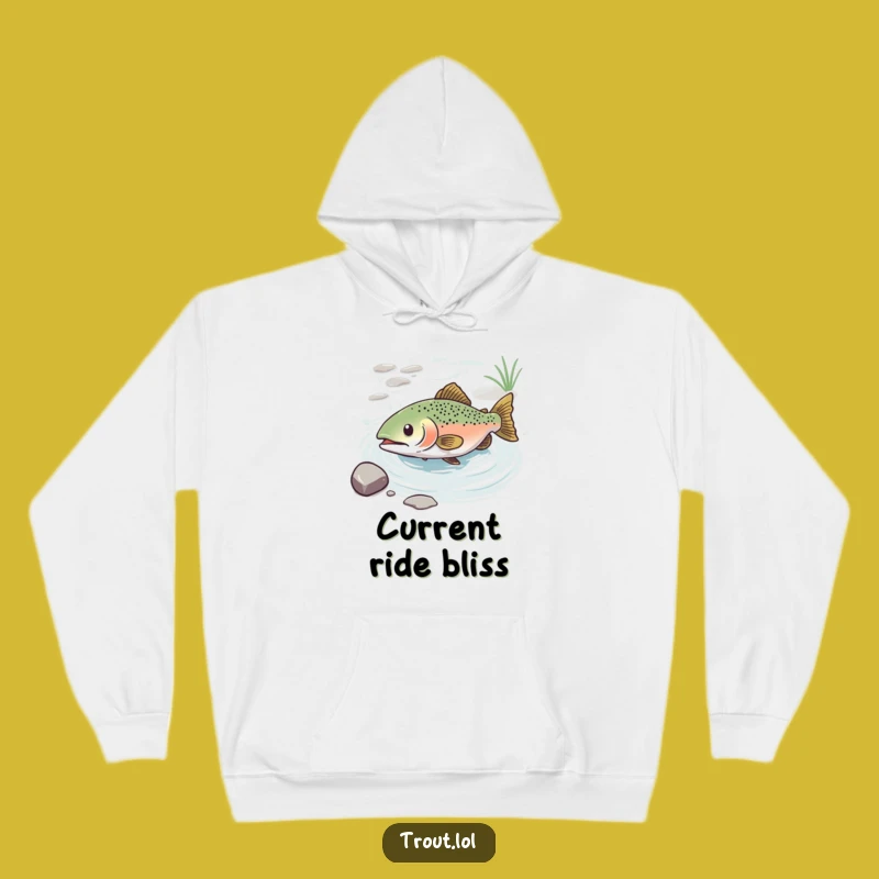 Funny Blissful Trout Hoodie: Cozy Up in Ultimate Serenity!