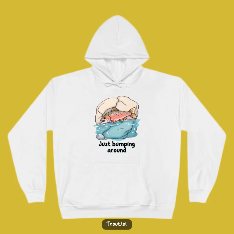 Funny Bumping Trout Hoodie: Stay Cozy with this Goofy Fish, The Ultimate Funny Gift