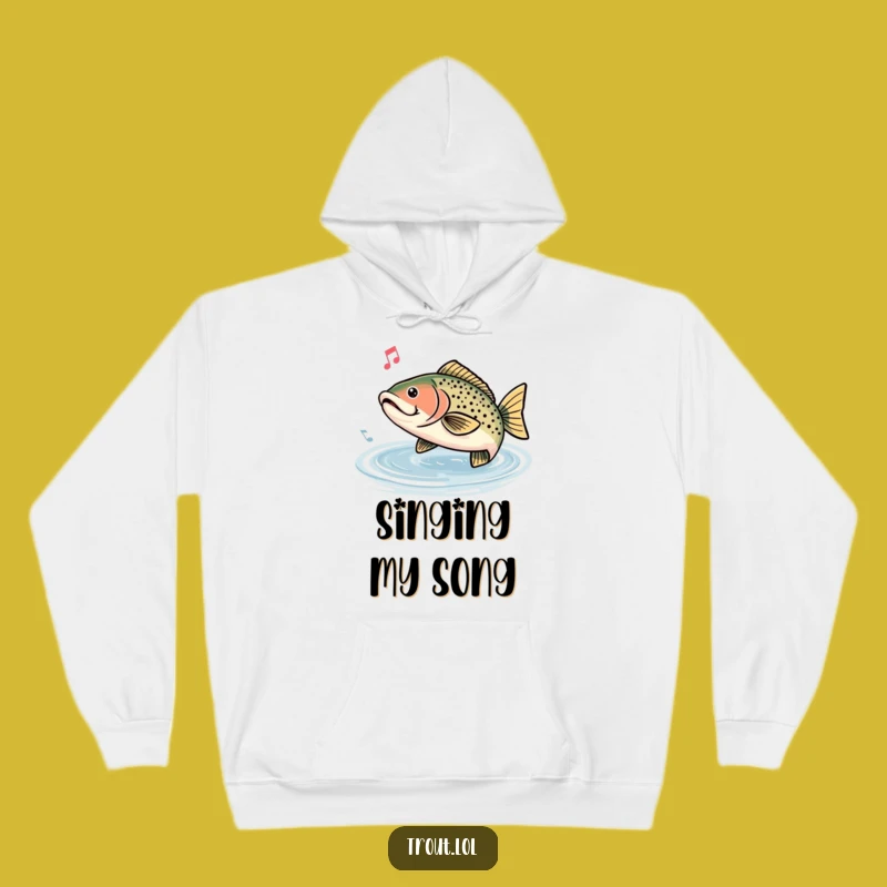 Funny Humming Trout Hoodie: Cozy Up with Aquatic Melodies!