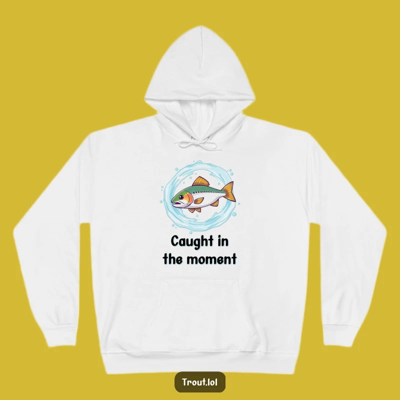 Funny Spinning Trout Hoodie: Stay Warm While You Whirl in this Humorous Fish Design