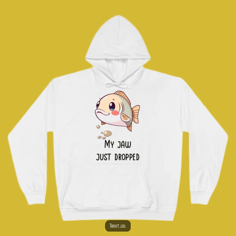 Funny Surprised Trout Hoodie: Stay Cozy While Expressing Surprise with this Humorous Design