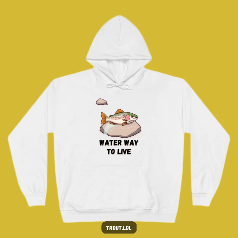 Funny Trout River Slide Hoodie - Cozy Up with This Hilarious Aquatic Adventure