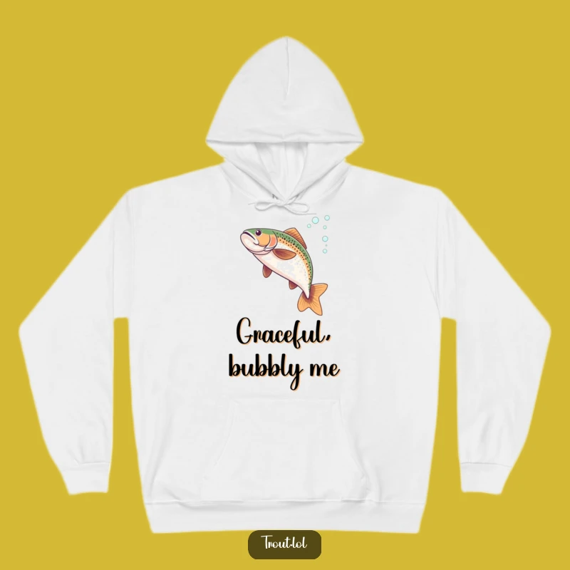 Funny Flipping Trout Hoodie: Stay Cozy with Underwater Elegance