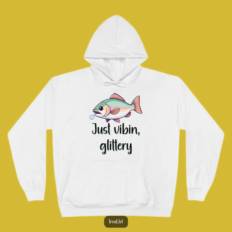 Funny Sparkling Trout Bubble Chase Hoodie - Cozy & Hilarious Gift!