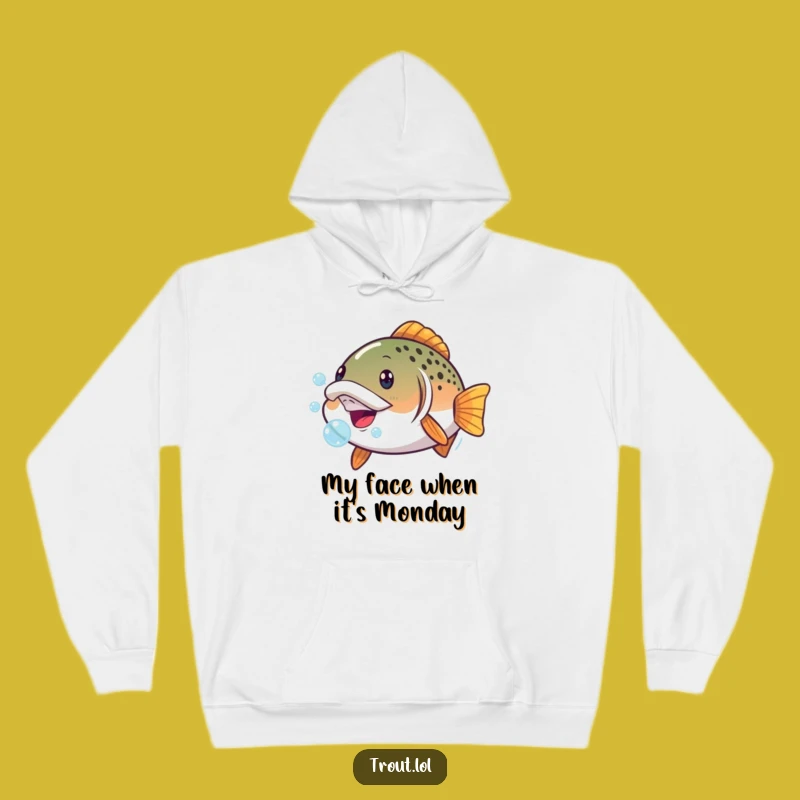 Funny Trout Face Hoodie - Cozy Comfort with a Side of Aquatic Comedy