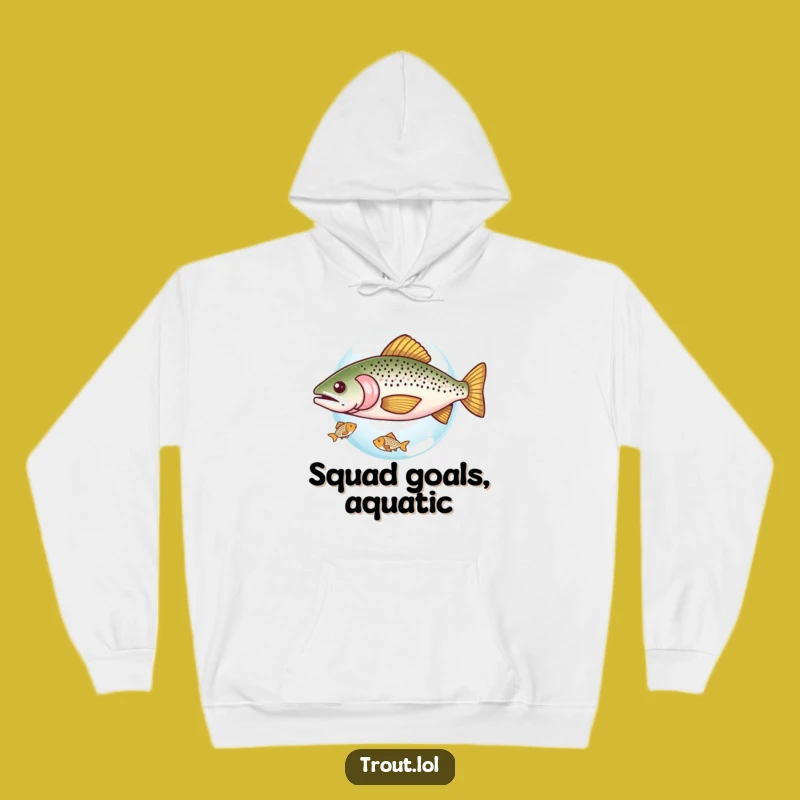 Funny Sharing Trout Hoodie: Cozy Up with this Humorous Tale of Friendship