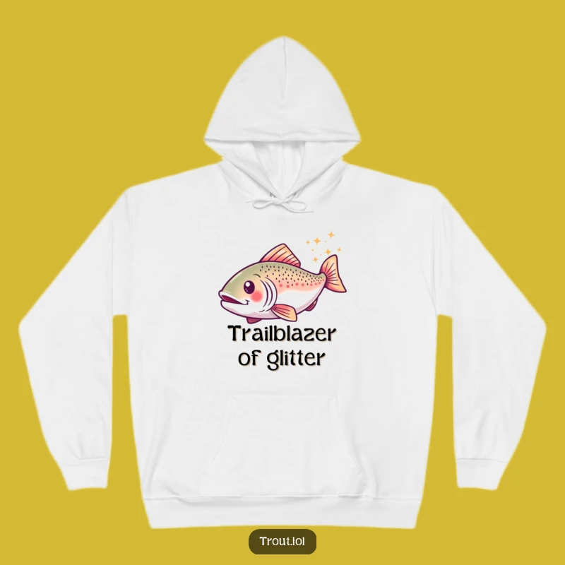 Cozy Funny Sparkly Trout Hoodie: Wrap Yourself in Happy Magic