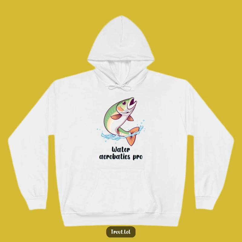 Cozy Funny Trout Flip Hoodie: Stay Warm with Aquatic Humor