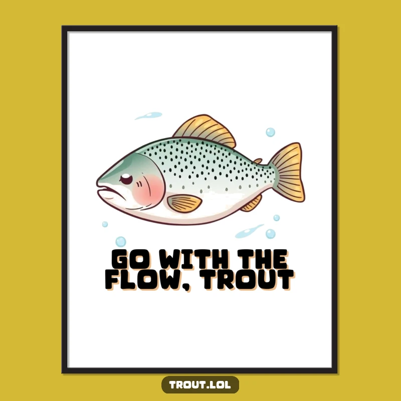 Free Printable Wall Art: Calm Trout Floats - Serene Downloadable Decor