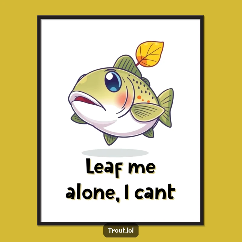 Free Printable Wall Art: Surprised Trout, Funny Downloadable Quirky Decor