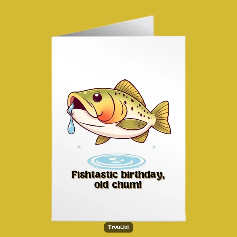 Free Printable Birthday Card: Funny Trout's Splashy Surprise - Hilarious Downloadable Gift