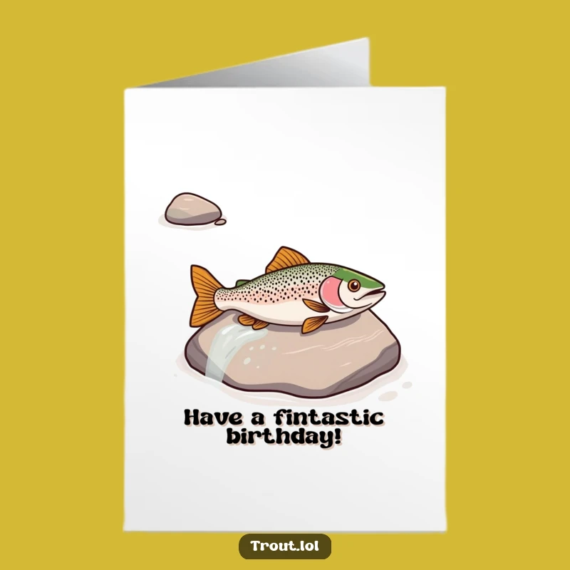 Free Printable Birthday Card: Trout River Slide Fun - Hilarious Downloadable Gift!