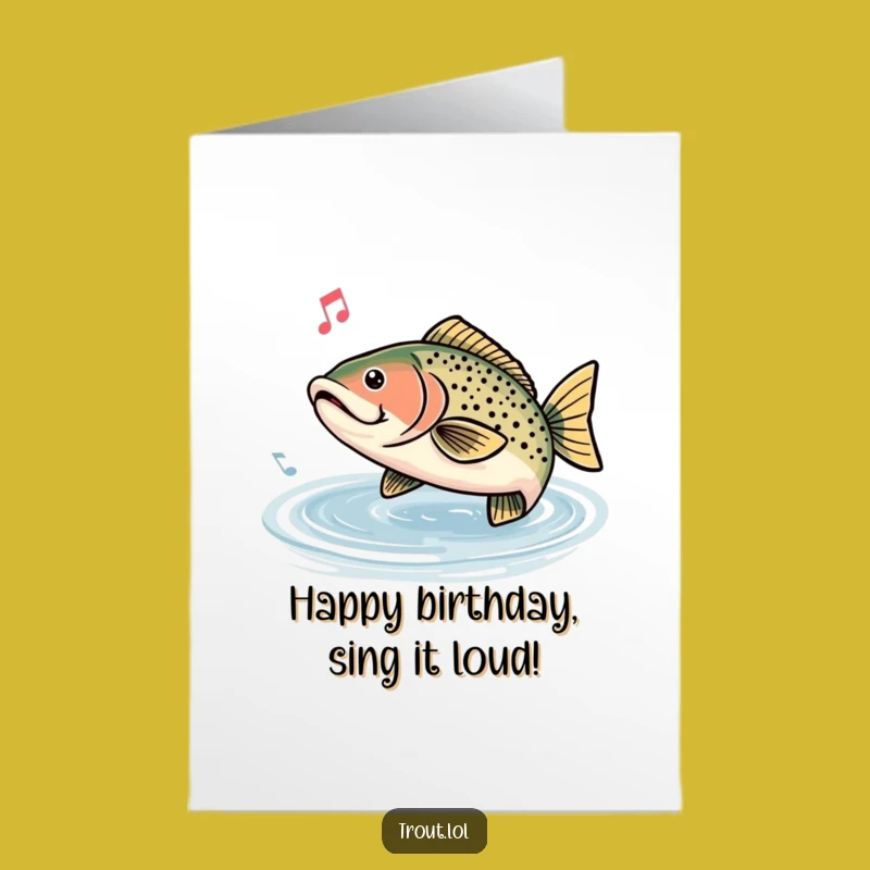 Happy Trout Birthday Tune Free Printable Card - Musical Downloadable Gift!