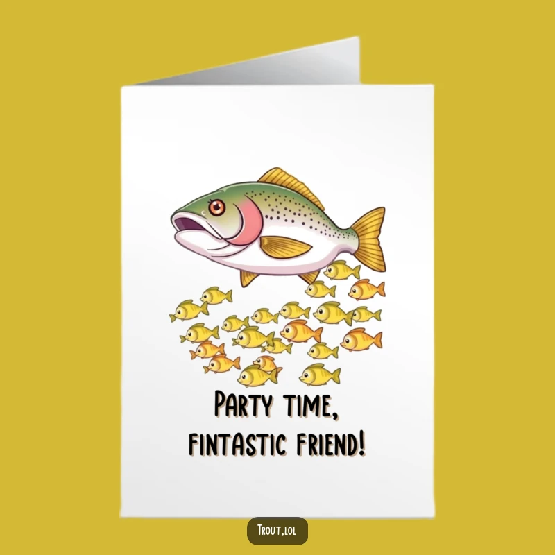 Funny Trout Nudge Birthday Free Printable Card - Playful Downloadable Gift!