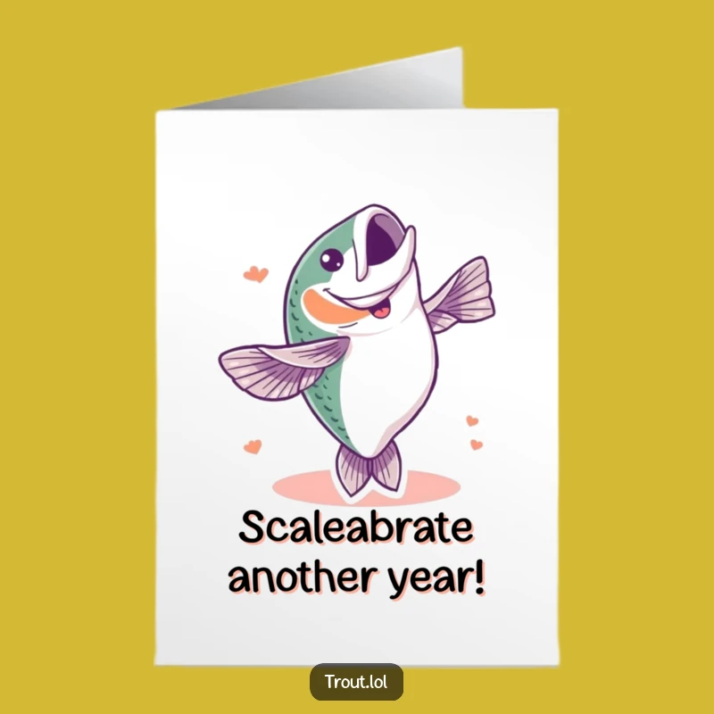 Funny Free Printable Birthday Card: Trout Flip Celebration - Instant Download Gift!