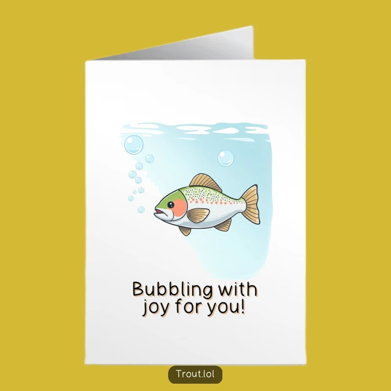 Free Printable Congrats Trout Card - Funny Bubble Cheers Downloadable Greeting