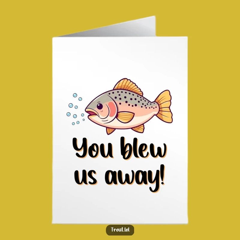 Congrats Trout Card: Free Printable Bubble of Joy for Your Amazing Accomplishment