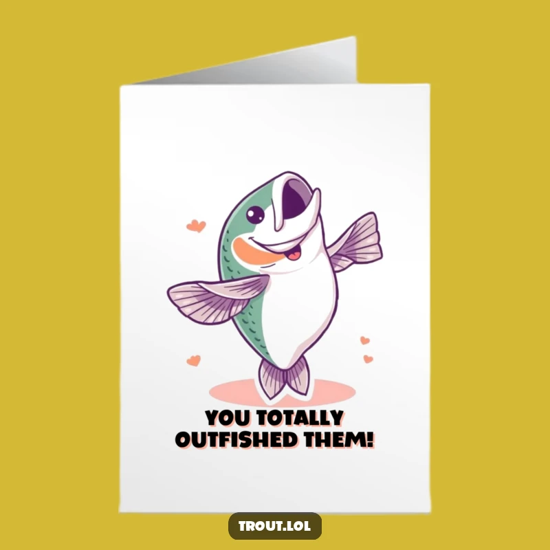 Free Printable Congrats Card: Amazing Trout Flip for Your Big Win!